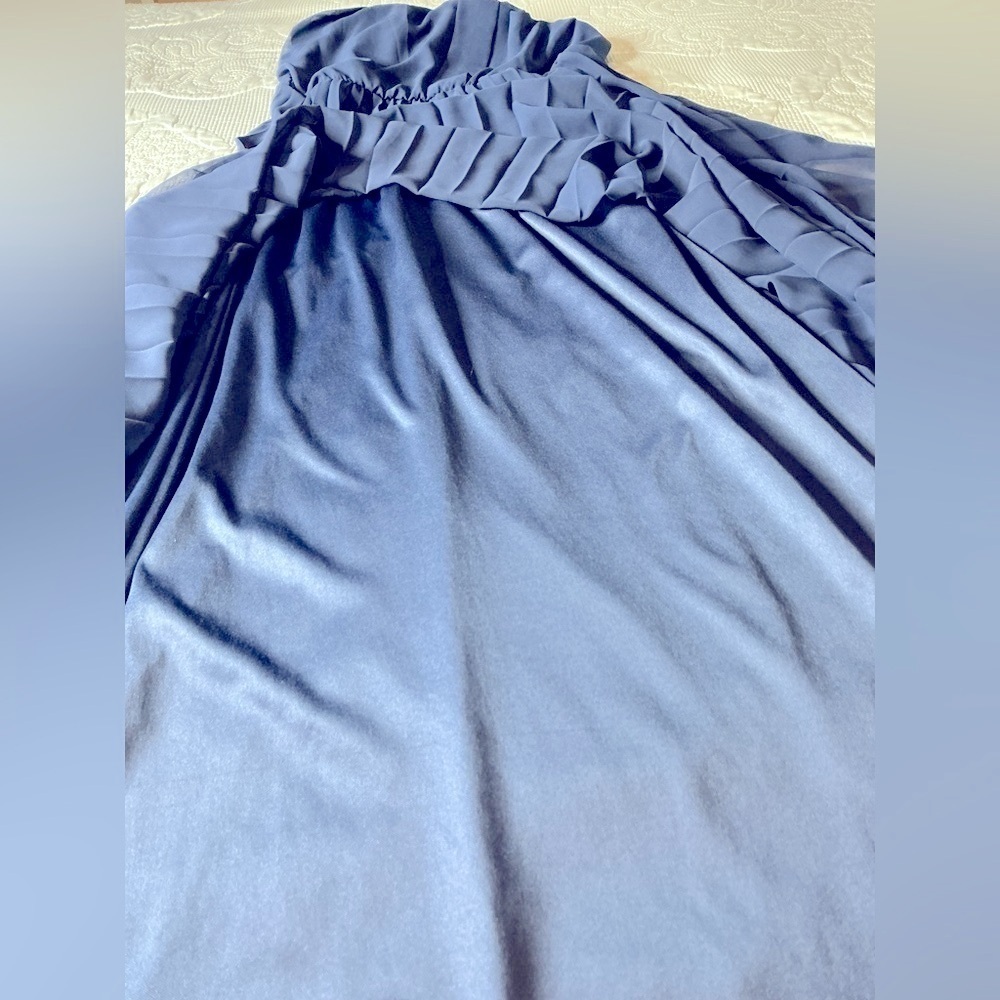 B Darlin Blue Off Shoulder Maxi Sundress - Picture 11 of 12